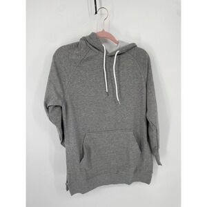 The Warmy Hoodie Women's Medium Heather Gray Fleece Lined Raglan Sleeve NWOT